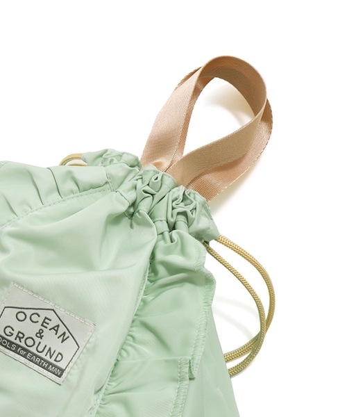 Ocean&Ground（オーシャン&グラウンド）の「ナップサック FRILL（ショルダーバッグ・キッズ・ライトブルー/ブラック/ライトピンク/ミント・FREE）」の7枚目の写真