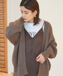 Rouge vif | 片畔ニットガウンカーディガン(カーディガン/ボレロ)