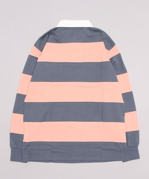 FTC（エフティーシー）の「STRIPE RUGBY SHIRT（ポロシャツ・メンズ・ピンク/ベージュ/ブラック・MEDIUM/LARGE）」の4枚目の写真