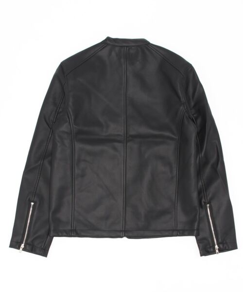 semantic design(セマンティックデザイン)の「*セマンティックデザイン フェイクレザー シングルライダース(ライダースジャケット・メンズ・ネイビー/ワインレッド/ブラック・X-LARGE/LARGE/MEDIUM)」の5枚目の写真