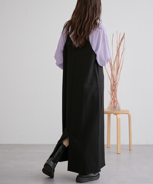 CIAOPANIC TYPY（チャオパニックティピー）の「□テックウールVネックキャミワンピース（ワンピース・レディース・ブラック/イエロー/ホワイト系その他/パープル・ONE SIZE）」の5枚目の写真