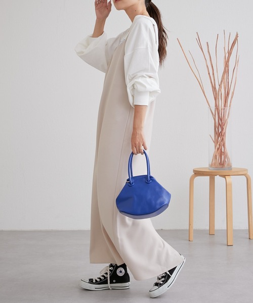 CIAOPANIC TYPY（チャオパニックティピー）の「□テックウールVネックキャミワンピース（ワンピース・レディース・ブラック/イエロー/ホワイト系その他/パープル・ONE SIZE）」の12枚目の写真