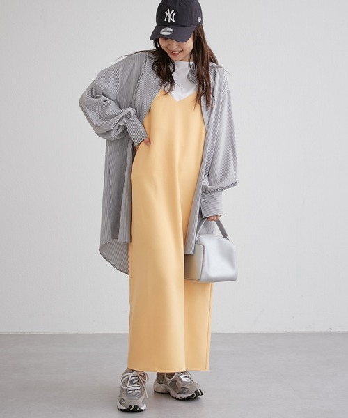 CIAOPANIC TYPY（チャオパニックティピー）の「□テックウールVネックキャミワンピース（ワンピース・レディース・ブラック/イエロー/ホワイト系その他/パープル・ONE SIZE）」の21枚目の写真