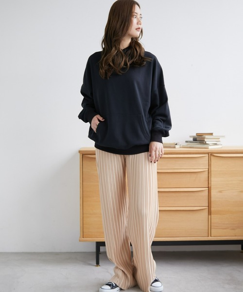 ECRIRE（エクリール）の「【セルフカット対応】プリーツカットオフパンツ（その他パンツ・レディース・ブラック/ブルー/ベージュ・M/L）」の17枚目の写真