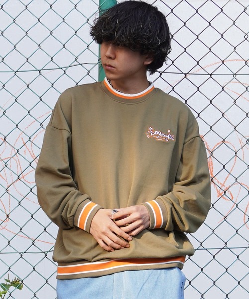 STAY GOLD(ステイゴールド)の「STAYGOLD 刺繍 ラインRIB トレーナー / オーバーサイズ ヘビーウェイト スウェット バックプリント(スウェット・メンズ・ブラウン/カーキ/ワイン/ネイビー・FREE)」の2枚目の写真