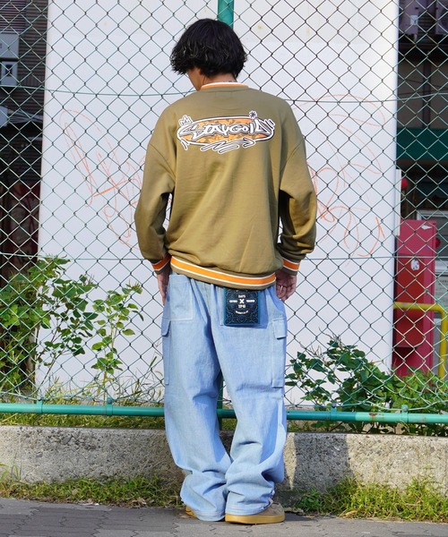 STAY GOLD(ステイゴールド)の「STAYGOLD 刺繍 ラインRIB トレーナー / オーバーサイズ ヘビーウェイト スウェット バックプリント(スウェット・メンズ・ブラウン/カーキ/ワイン/ネイビー・FREE)」の11枚目の写真