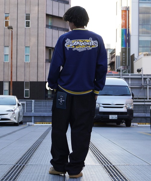 STAY GOLD(ステイゴールド)の「STAYGOLD 刺繍 ラインRIB トレーナー / オーバーサイズ ヘビーウェイト スウェット バックプリント(スウェット・メンズ・ブラウン/カーキ/ワイン/ネイビー・FREE)」の18枚目の写真