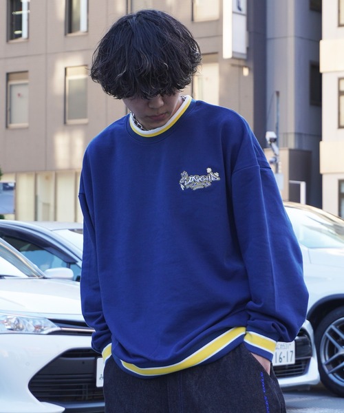 STAY GOLD(ステイゴールド)の「STAYGOLD 刺繍 ラインRIB トレーナー / オーバーサイズ ヘビーウェイト スウェット バックプリント(スウェット・メンズ・ブラウン/カーキ/ワイン/ネイビー・FREE)」の15枚目の写真