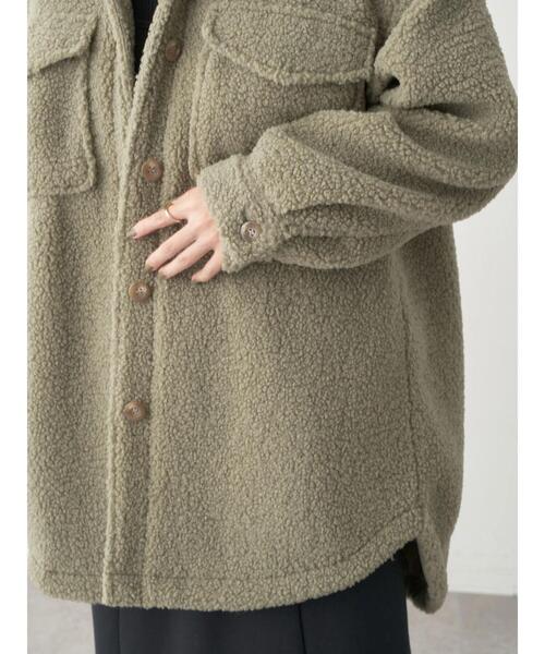 earth music&ecology（アースミュージックアンドエコロジー）の「ボアCPOジャケット（その他アウター・レディース・ピンク/モカ/ミント・FREE）」の15枚目の写真