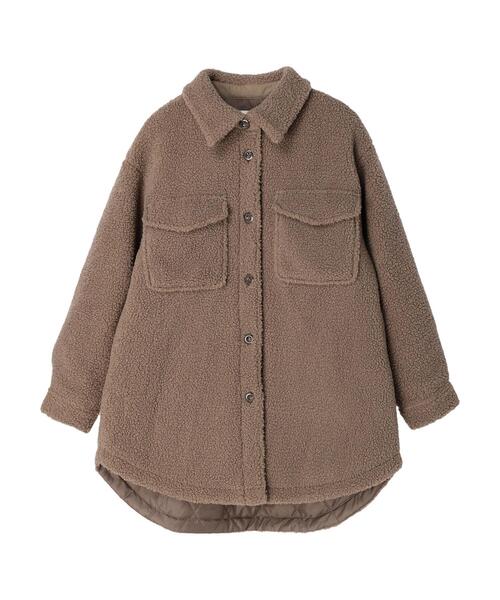 earth music&ecology（アースミュージックアンドエコロジー）の「ボアCPOジャケット（その他アウター・レディース・ピンク/モカ/ミント・FREE）」の11枚目の写真