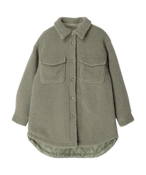 earth music&ecology（アースミュージックアンドエコロジー）の「ボアCPOジャケット（その他アウター・レディース・ピンク/モカ/ミント・FREE）」の12枚目の写真