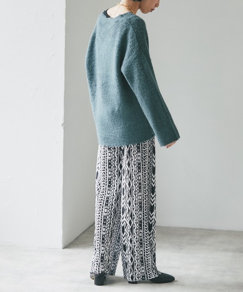 モノトーンプリントパンツ（その他パンツ）｜each（イーチ）の