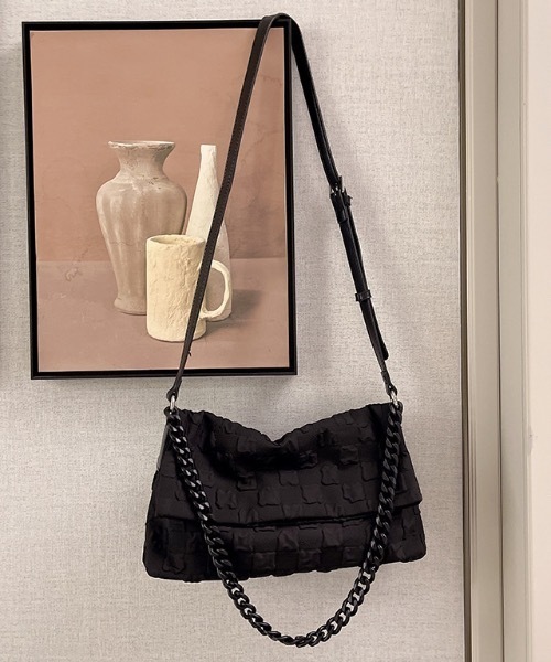 Burner(バーナー)の「【OKUOKU 0909】テクスチャー デザイン ショルダーバッグ oku-bag-684006420015-66(ショルダーバッグ・レディース・その他1/その他2・FREE)」の4枚目の写真