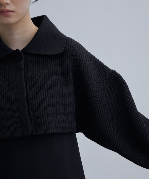 ADAM ET ROPE'（アダムエロペ）の「【サステナブル】ニットセットワンピース（ワンピース・レディース・ブラック/ホワイト・FREE）」の14枚目の写真