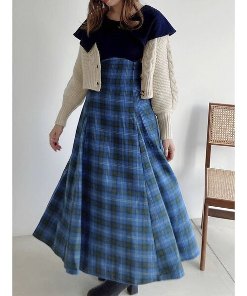 dazzlin（ダズリン）の「ケーブルラインショートカーディガン（カーディガン/ボレロ・レディース・モカ/アイボリー・FREE）」の9枚目の写真