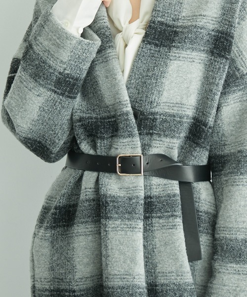 ROPE'（ロペ）の「レザーワイドベルト（ベルト・レディース・ブラック/ダークブラウン・FREE）」の12枚目の写真