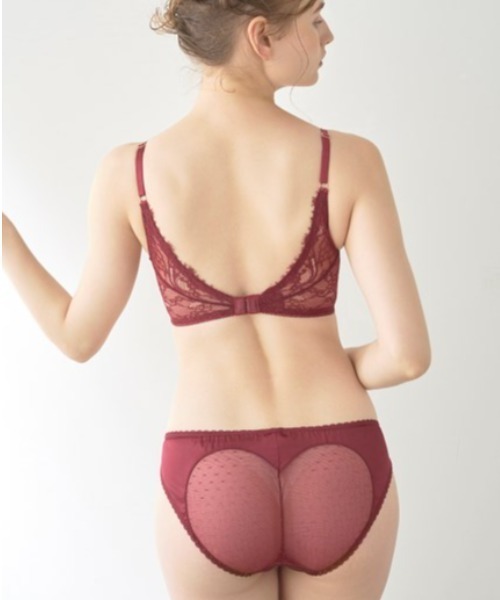 LILY BROWN(リリーブラウン)の「【LILY BROWN Lingerie】サテン アイラッシュレース ブラ(ブラジャー・レディース・ボルドー/ミント・1/2/3/4)」の11枚目の写真