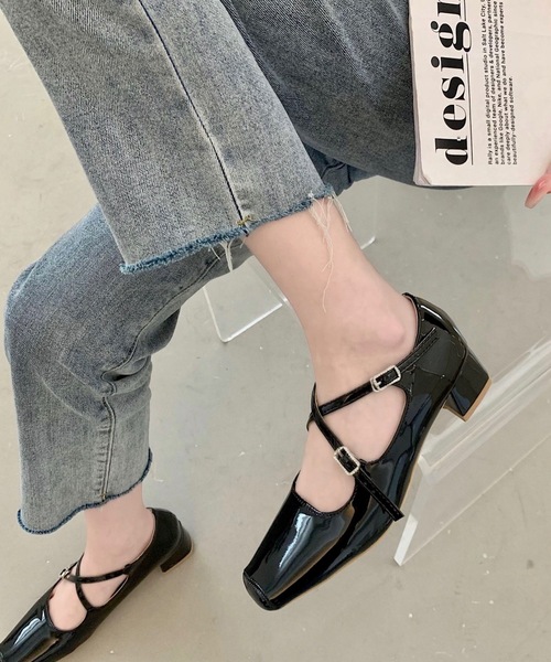 Burner(バーナー)の「【OKUOKU 0909】クロスストラップ パンプス oku-shoes-676835937972-44(バレエシューズ・メンズ・C/A/B・35/36/37/38/39)」の9枚目の写真