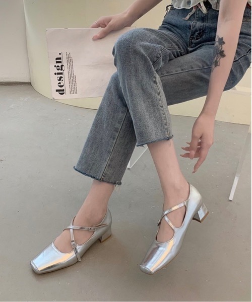 Burner(バーナー)の「【OKUOKU 0909】クロスストラップ パンプス oku-shoes-676835937972-44(バレエシューズ・メンズ・C/A/B・35/36/37/38/39)」の8枚目の写真