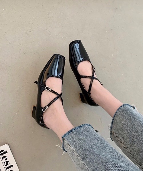 Burner(バーナー)の「【OKUOKU 0909】クロスストラップ パンプス oku-shoes-676835937972-44(バレエシューズ・メンズ・C/A/B・35/36/37/38/39)」の12枚目の写真