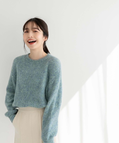 fifth(フィフス)の「メランジミックスニット(ニット/セーター・レディース・ベージュ/ライトグレー/ブルー・M)」の18枚目の写真