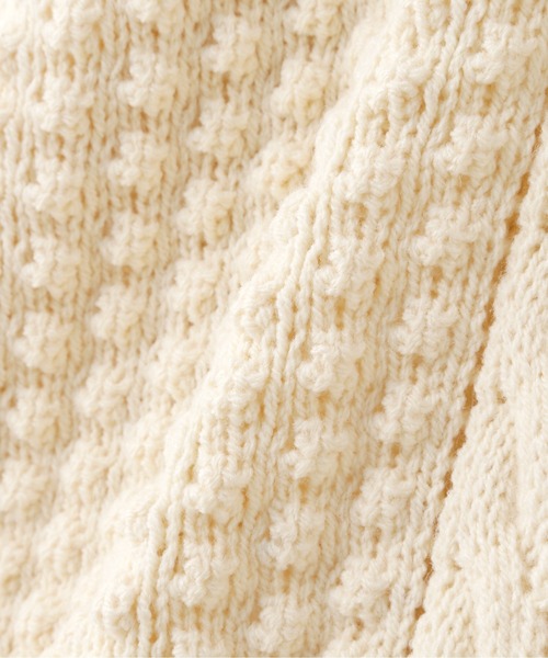 N.（N. Natural Beauty Basic）（エヌエヌナチュラルビューティーベーシック）の「◆ゴールドボタンポコポコカーディガン（カーディガン/ボレロ・レディース・クリーム/ネイビー/オレンジ/ブルー・MEDIUM）」の9枚目の写真