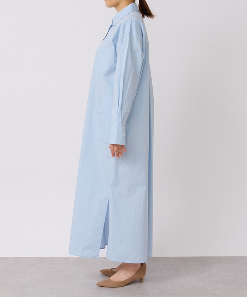 RIVE DROITE（リヴドロワ）の「タイプライターオーバーシャツワンピース（シャツワンピース・レディース・オフホワイト/サックスブルー/グリーン・FREE）」の22枚目の写真