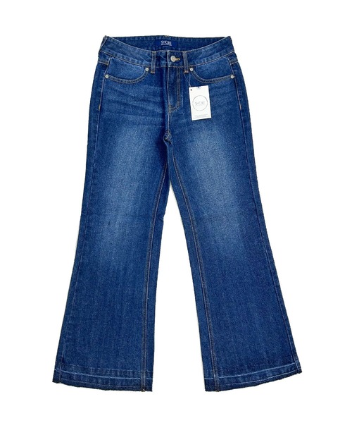 SHORE （ショア）の「SHORE フレイドヘムバギーパンツ（デニムパンツ・レディース・インディゴブルー/サックスブルー/ライトインディゴブルー・MEDIUM/LARGE/SMALL）」の17枚目の写真