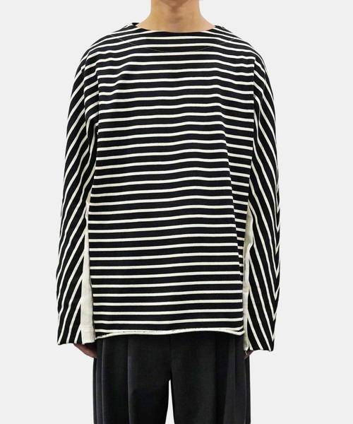 My beautiful landlet長袖デザインカットソー　ウールブラック黒 My beautiful landlet長袖デザインカットソー ウールブラック黒