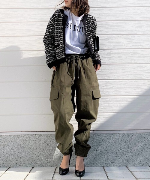 Q（キュー）の「ツイードカーディガン（カーディガン/ボレロ・レディース・ブラック/アイボリー・MEDIUM）」の10枚目の写真