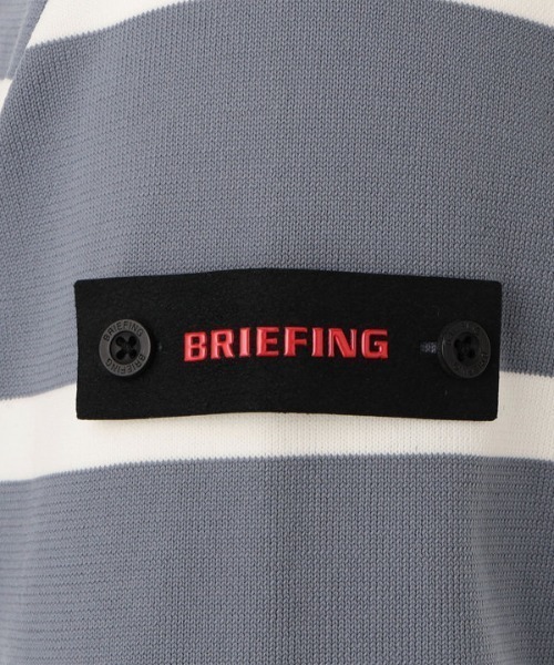 BRIEFING MENS WR STRIPE CREW NECK KNIT