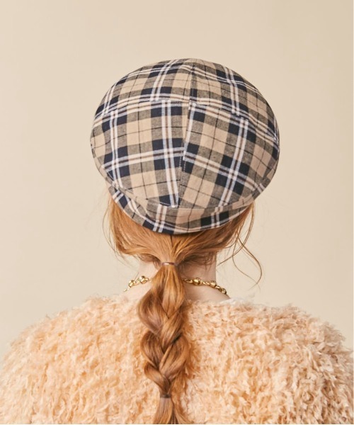 kaorinomori（カオリノモリ）の「kaorinomori アローベレー（ハンチング/ベレー帽・レディース・ネイビー/ベージュ・57cm）」の7枚目の写真