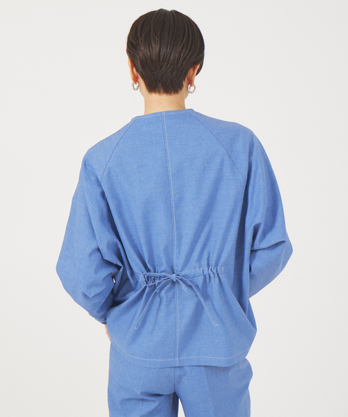 qualite（カリテ）の「《セットアップ対応》デニムライクフォルムシャツ（シャツ/ブラウス・レディース・ブルー・36/38）」の11枚目の写真