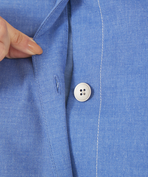 qualite（カリテ）の「《セットアップ対応》デニムライクフォルムシャツ（シャツ/ブラウス・レディース・ブルー・36/38）」の13枚目の写真