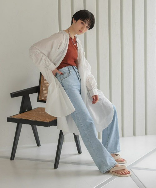 DONOBAN（ドノバン）の「美脚ストレートデニム（デニムパンツ・レディース・ブルー/ライトブルー・S/M）」の3枚目の写真