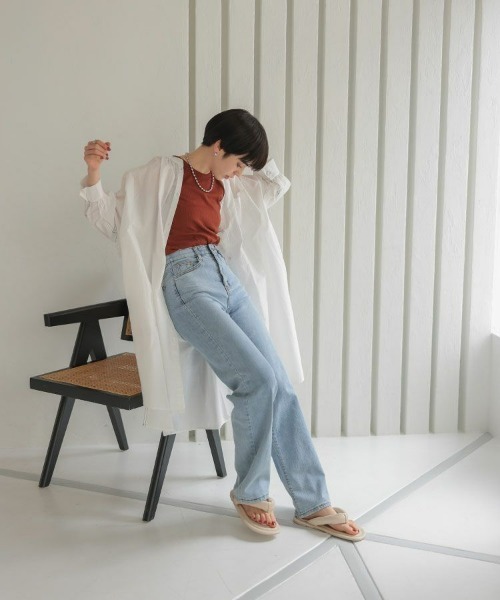 DONOBAN（ドノバン）の「美脚ストレートデニム（デニムパンツ・レディース・ブルー/ライトブルー・S/M）」の9枚目の写真