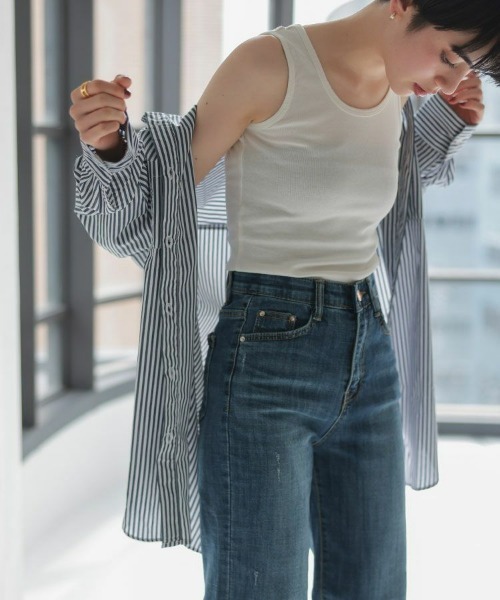 DONOBAN（ドノバン）の「美脚ストレートデニム（デニムパンツ・レディース・ブルー/ライトブルー・S/M）」の19枚目の写真