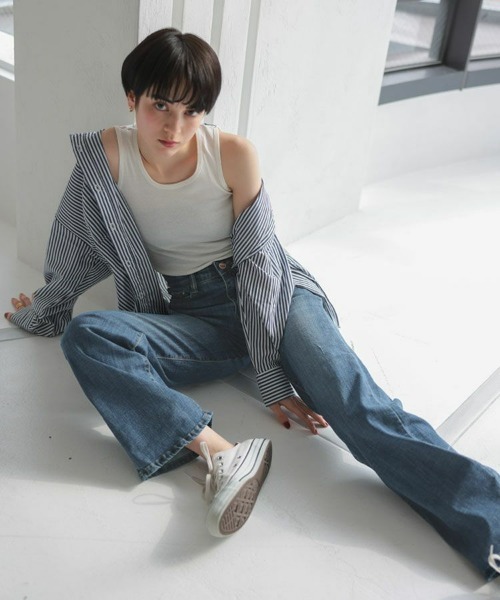 DONOBAN（ドノバン）の「美脚ストレートデニム（デニムパンツ・レディース・ブルー/ライトブルー・S/M）」の21枚目の写真