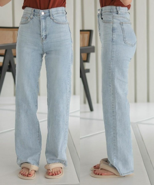 DONOBAN（ドノバン）の「美脚ストレートデニム（デニムパンツ・レディース・ブルー/ライトブルー・S/M）」の15枚目の写真