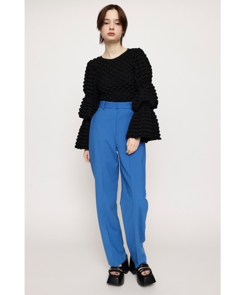 SLY（スライ）の「HW STRAIGHT PT ハイウエスト ストレートパンツ EASY CARE 簡単お手入れ イージーケア（スラックス・レディース・ブラック/ブルー/ホワイト・2/1）」の16枚目の写真