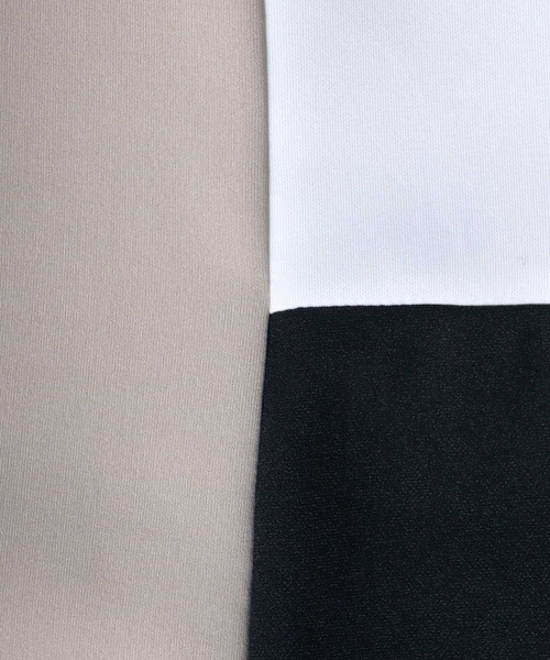 ANPAS(アンパス)の「Ponte & Amunzen Fabric Oversized Material Mix T-Shirt/ポンチ&梨地 ビッグシルエット 異素材ミックス Tシャツ(Tシャツ/カットソー・メンズ・ベージュ系その他/ブルー系その他/ホワイト系その他・LL/M/L)」の19枚目の写真