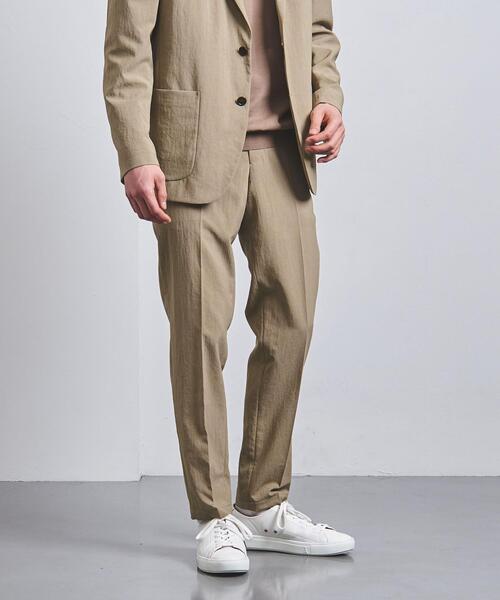 UNITED ARROWS（ユナイテッドアローズ）の「リネンライク ノープリーツパンツ COZY -ウォッシャブル・ストレッチ-（スラックス・メンズ・ベージュ/ロイヤルブルー・S/M/L/XL）」の5枚目の写真