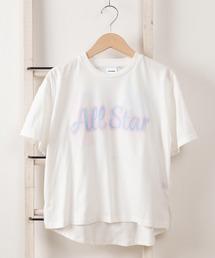 CONVERSE（コンバース）の「【CONVERSE/コンバース】 ALL STAR ブランドロゴ＆スニーカーバックプリント ラウンドヘムデザイン 半袖Tシャツ/ 【140cm-160cm】（Tシャツ/カットソー・キッズ）」