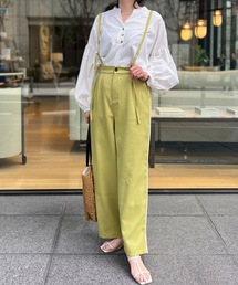 Chez toi | ブッチャーサス付ワイドパンツ(その他パンツ)