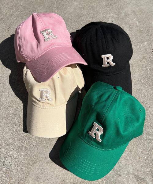WC（ダブル シー）の「Rワンポイントキャップ（キャップ・レディース・ピンク/ブラック/アイボリー・FREE）」の4枚目の写真