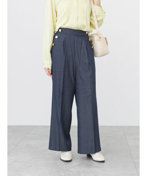 Te chichi TERRASSE（テチチテラス）の「デニムライクマリンパンツ（デニムパンツ・レディース・サックスブルー/ネイビー・ﾌﾘ-）」の3枚目の写真