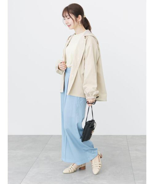 Te chichi TERRASSE（テチチテラス）の「デニムライクマリンパンツ（デニムパンツ・レディース・サックスブルー/ネイビー・ﾌﾘ-）」の19枚目の写真