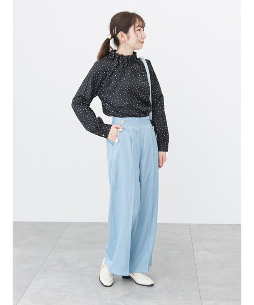 Te chichi TERRASSE（テチチテラス）の「デニムライクマリンパンツ（デニムパンツ・レディース・サックスブルー/ネイビー・ﾌﾘ-）」の12枚目の写真