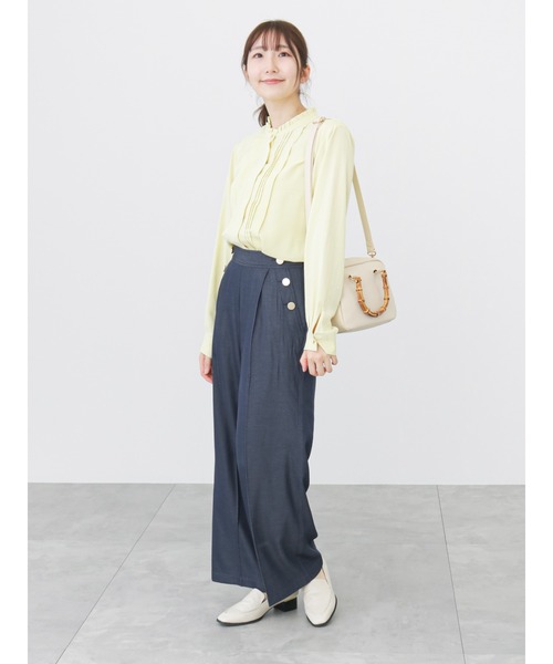 Te chichi TERRASSE（テチチテラス）の「デニムライクマリンパンツ（デニムパンツ・レディース・サックスブルー/ネイビー・ﾌﾘ-）」の6枚目の写真