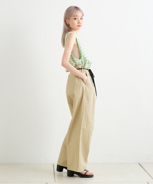 WHIMSIC(ウィムジック)の「【UNISEX/サイズ展開あり】コットンツイルタックパンツ(スラックス・メンズ・ベージュ/アイボリー/ピンク・1/2)」の20枚目の写真